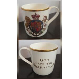 The Royal Collection God Save The Queen Cup English Fine Bone China